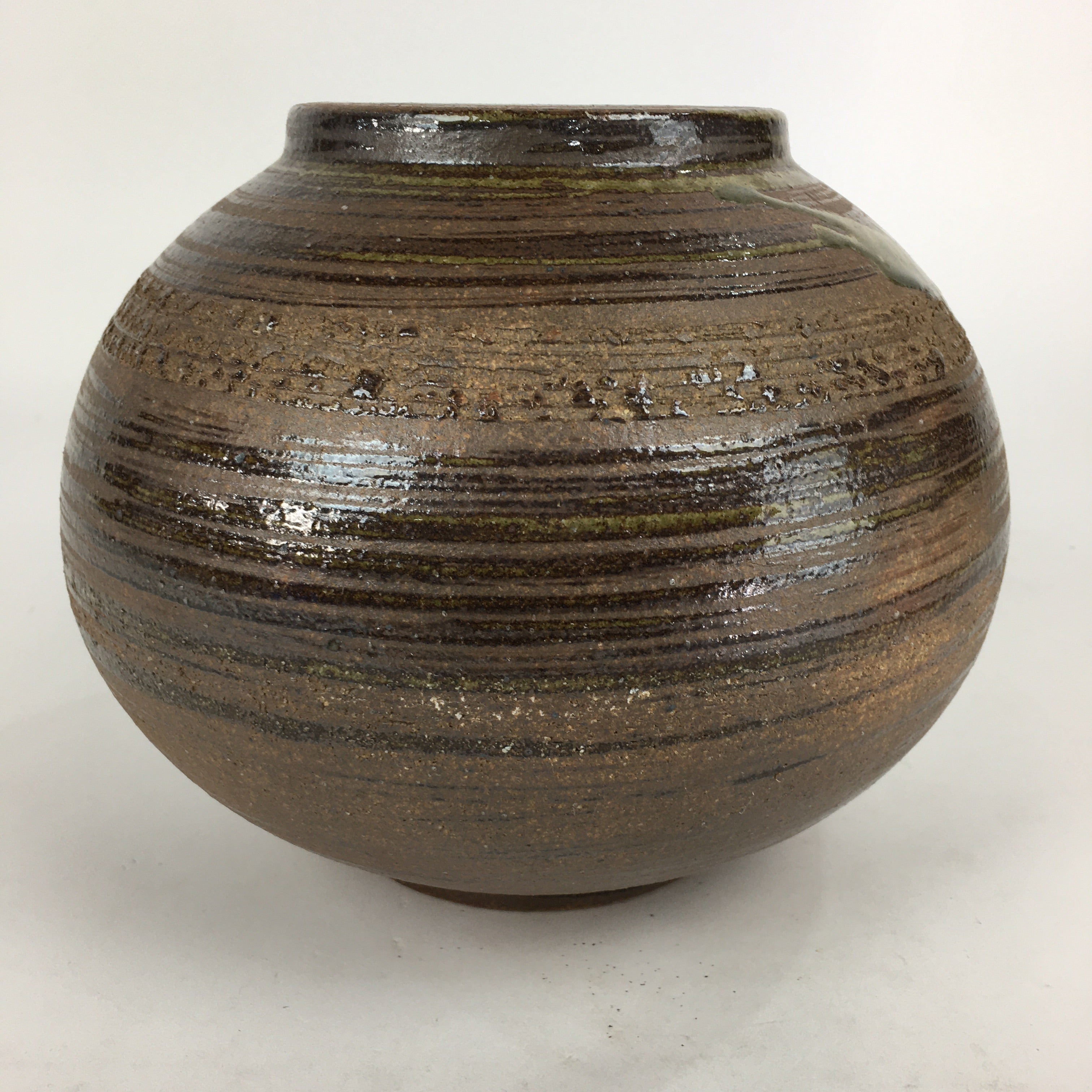 Japanese Shigaraki Ceramic Flower Vase Vtg Kabin Ikebana Arrangement FV966