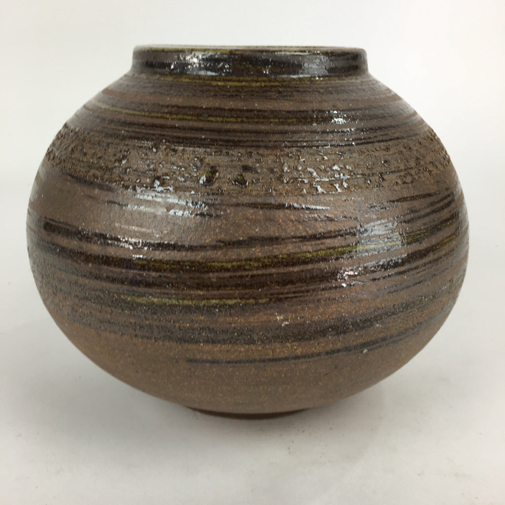 Japanese Shigaraki Ceramic Flower Vase Vtg Kabin Ikebana Arrangement FV966