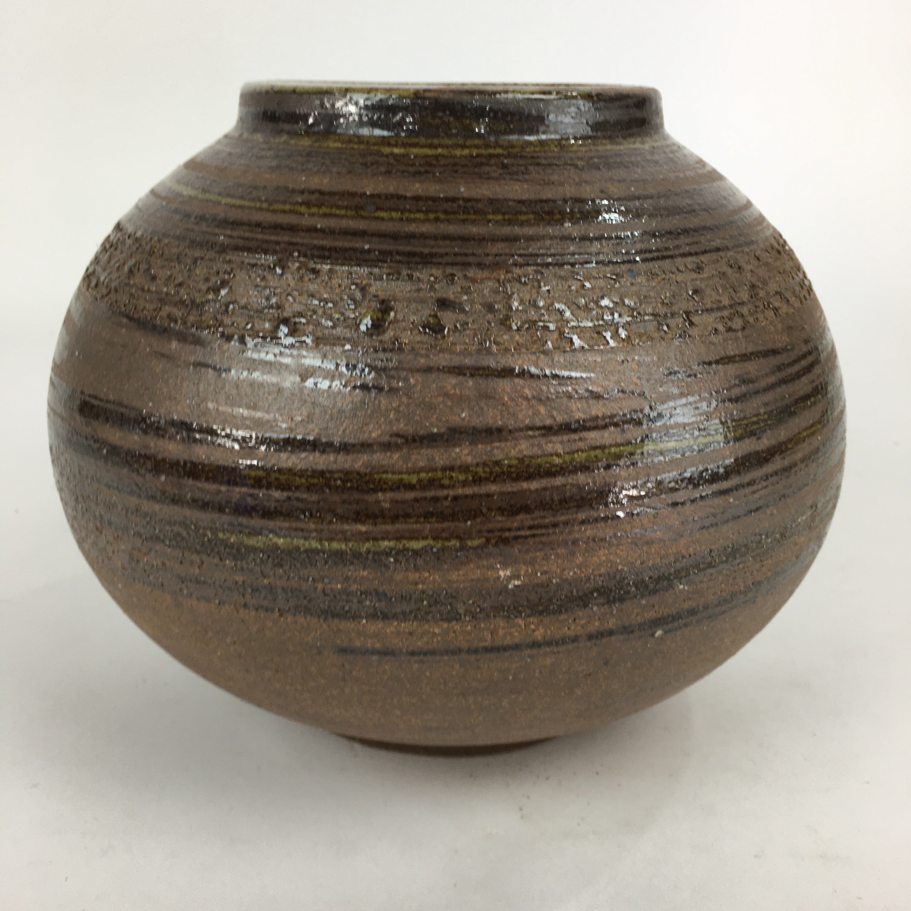 Japanese Shigaraki Ceramic Flower Vase Vtg Kabin Ikebana Arrangement FV966