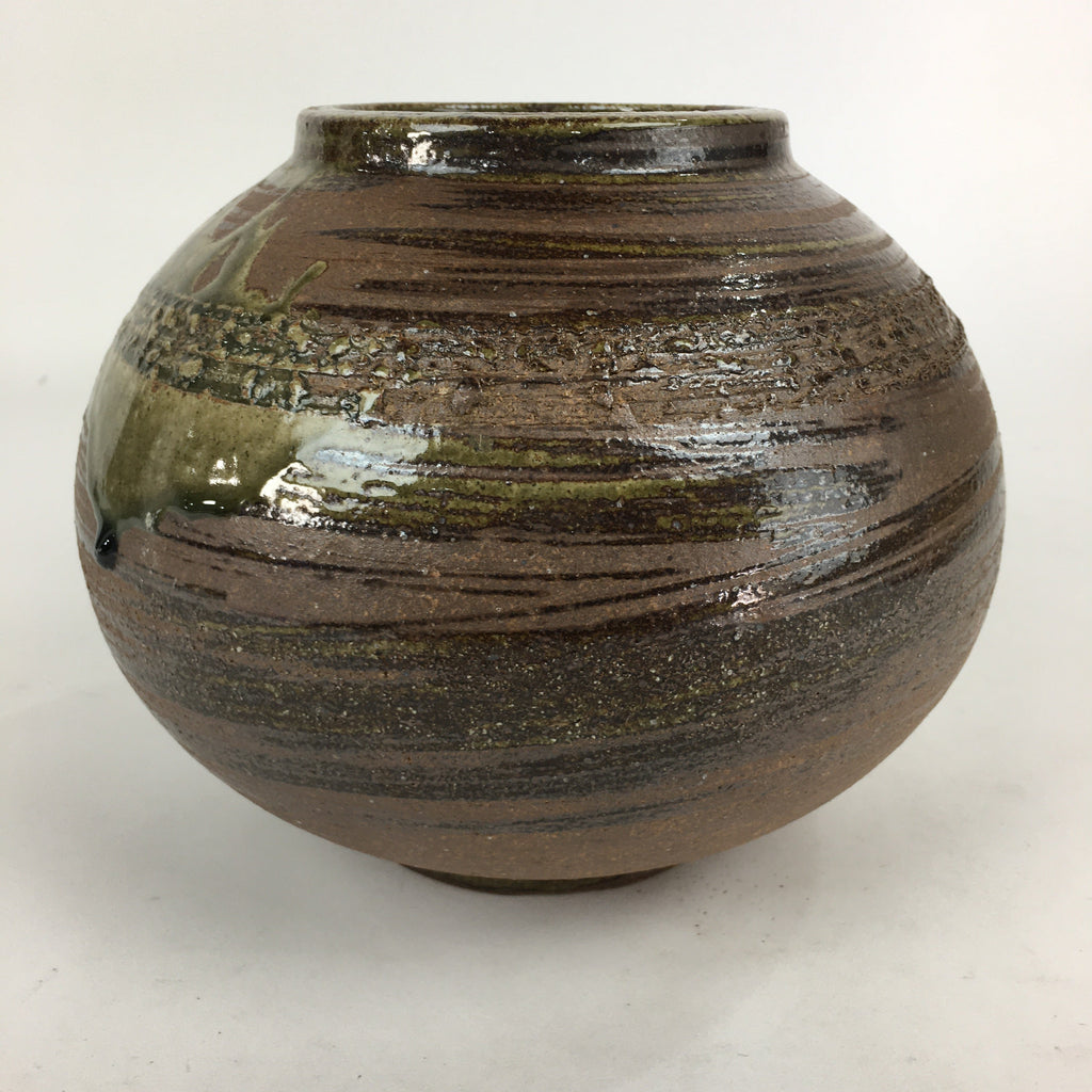 Japanese Shigaraki Ceramic Flower Vase Vtg Kabin Ikebana Arrangement FV966