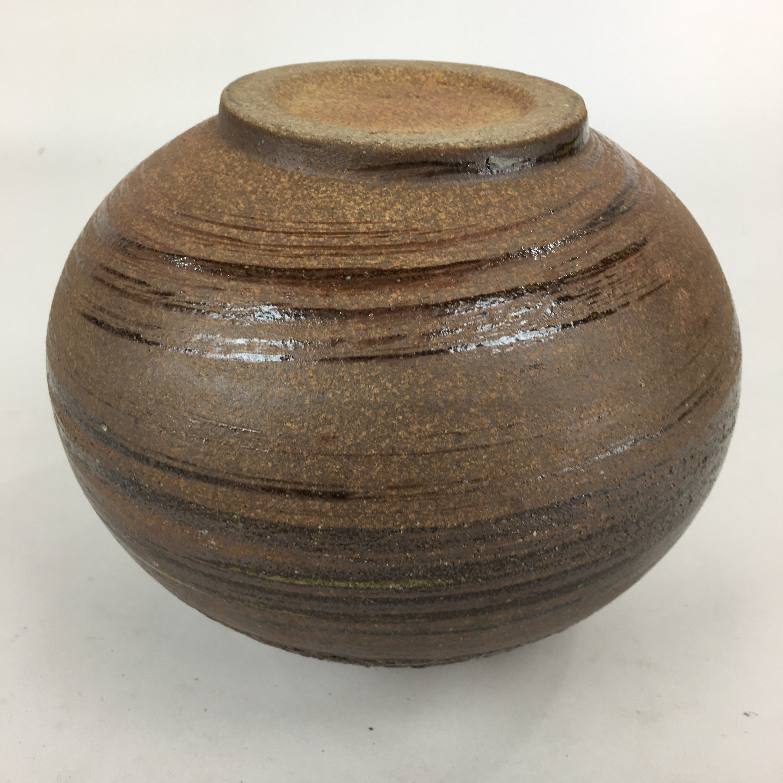 Japanese Shigaraki Ceramic Flower Vase Vtg Kabin Ikebana Arrangement FV966