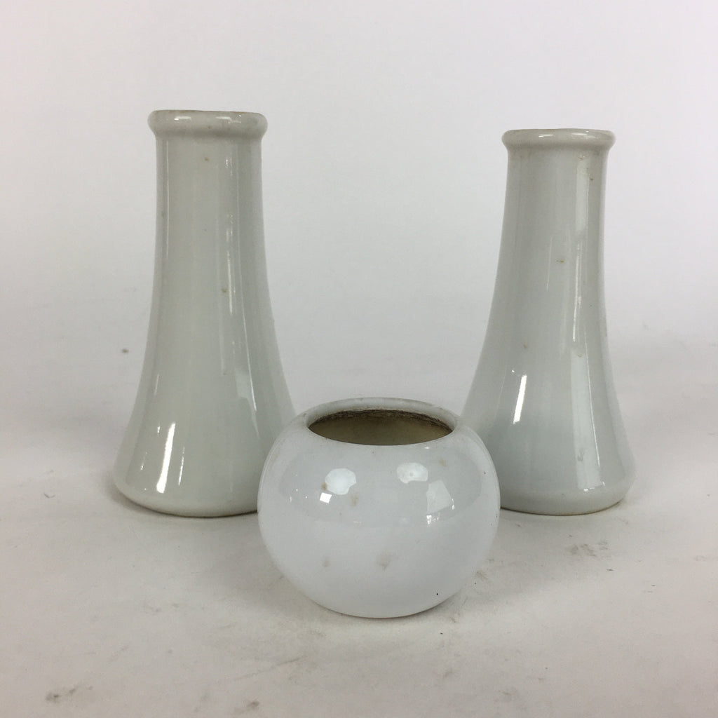 Japanese Shinto Sacred Tree Stand Set Water Cup Vtg Porcelain Kamidana BU443