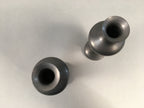Japanese Shinto Sake Bottle Pair Vtg Metal Heishi Kamidana Tokkuri BU327