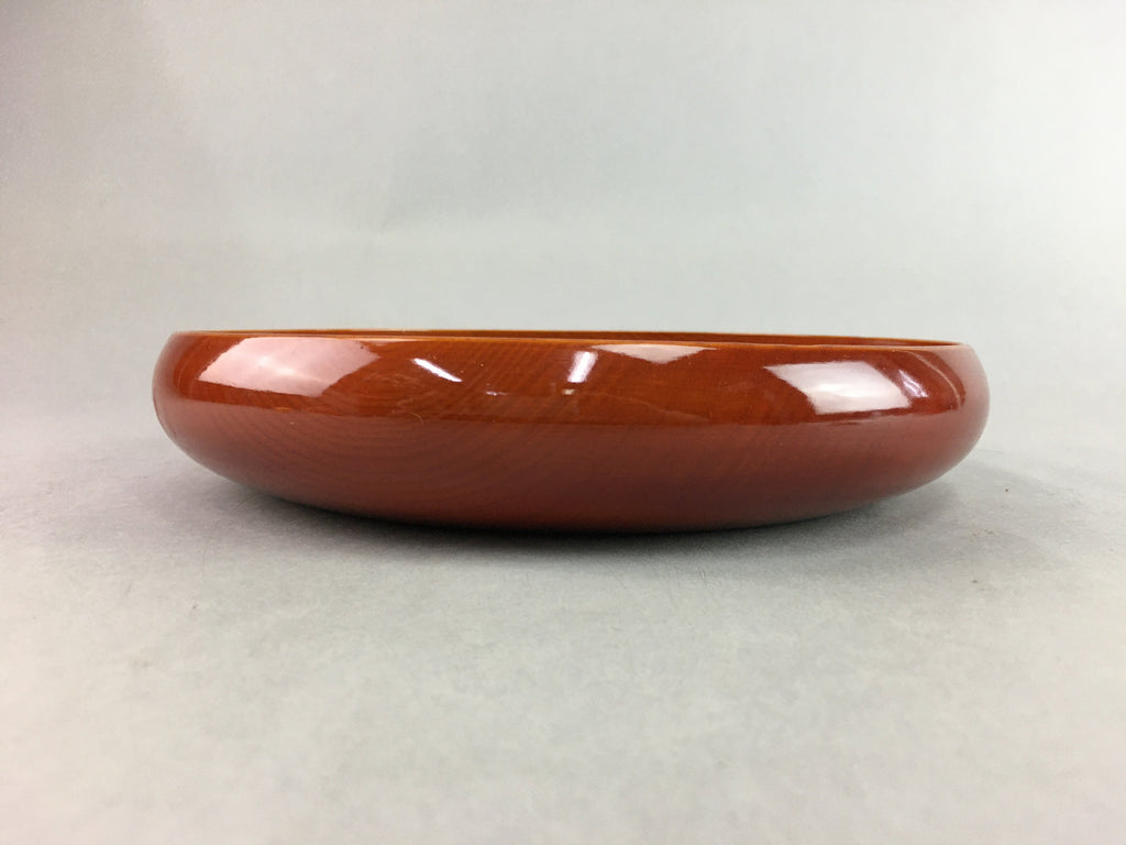 Japanese Shunkei Nuri Lacquer Bowl Vtg Wood Kashiki Tea Ceremony Red Brown UR348