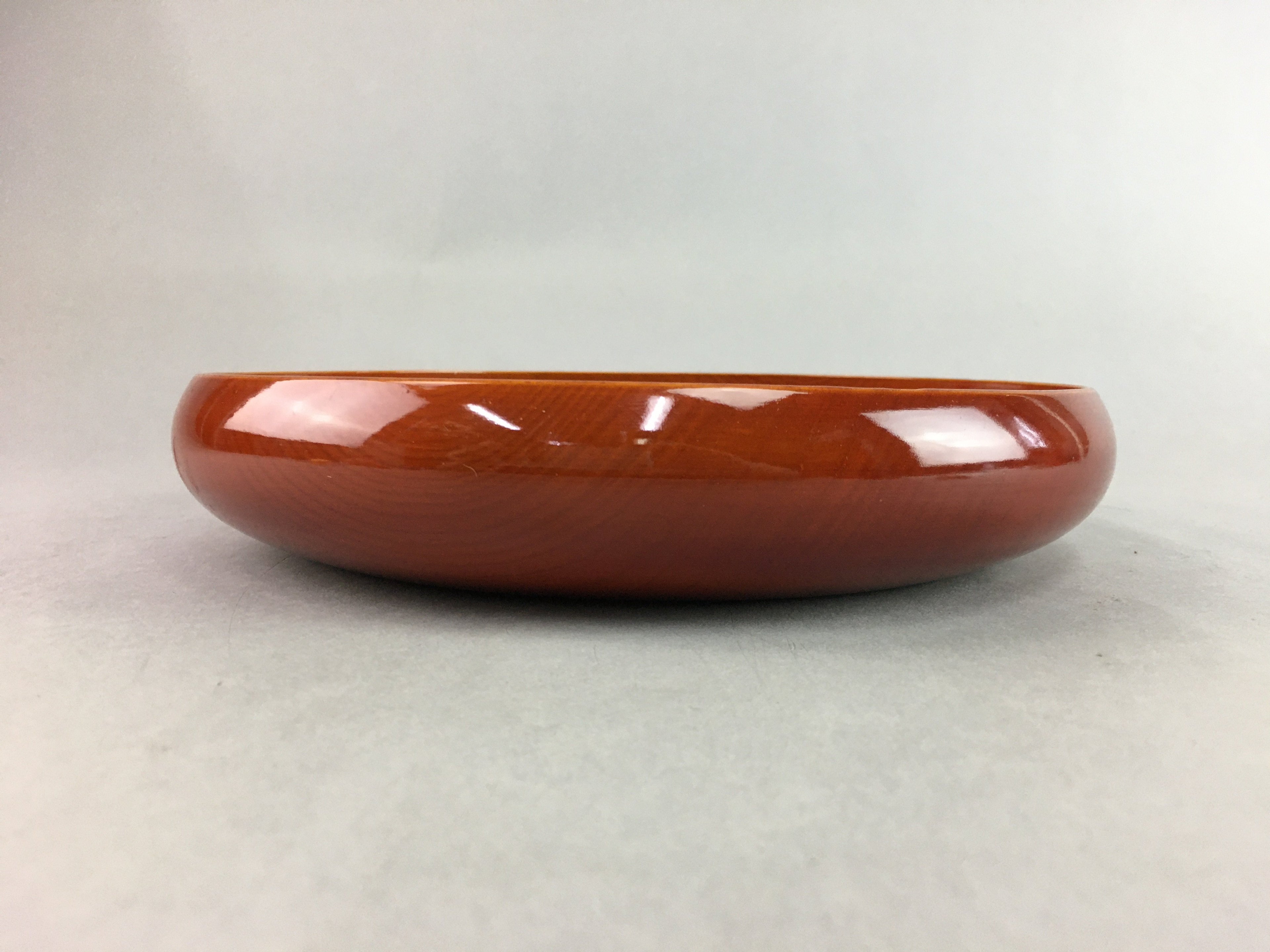 Japanese Shunkei Nuri Lacquer Bowl Vtg Wood Kashiki Tea Ceremony Red Brown UR348