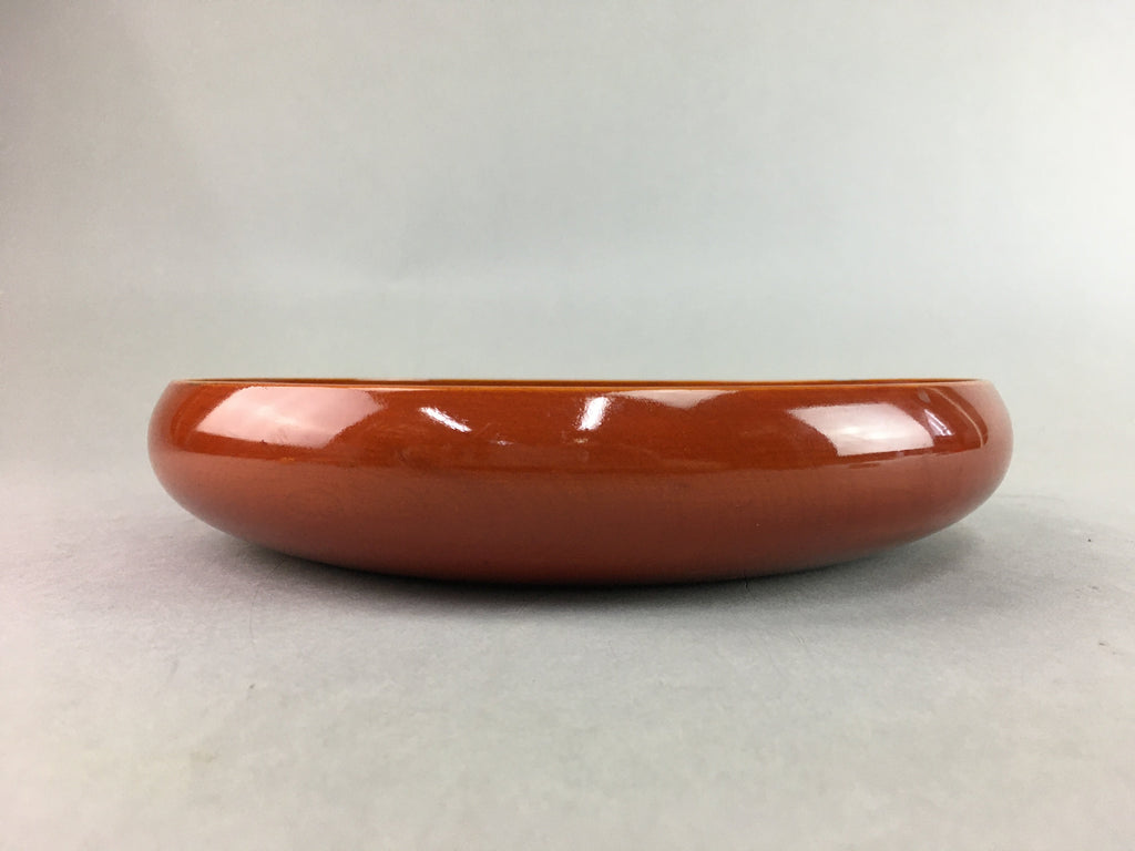 Japanese Shunkei Nuri Lacquer Bowl Vtg Wood Kashiki Tea Ceremony Red Brown UR348