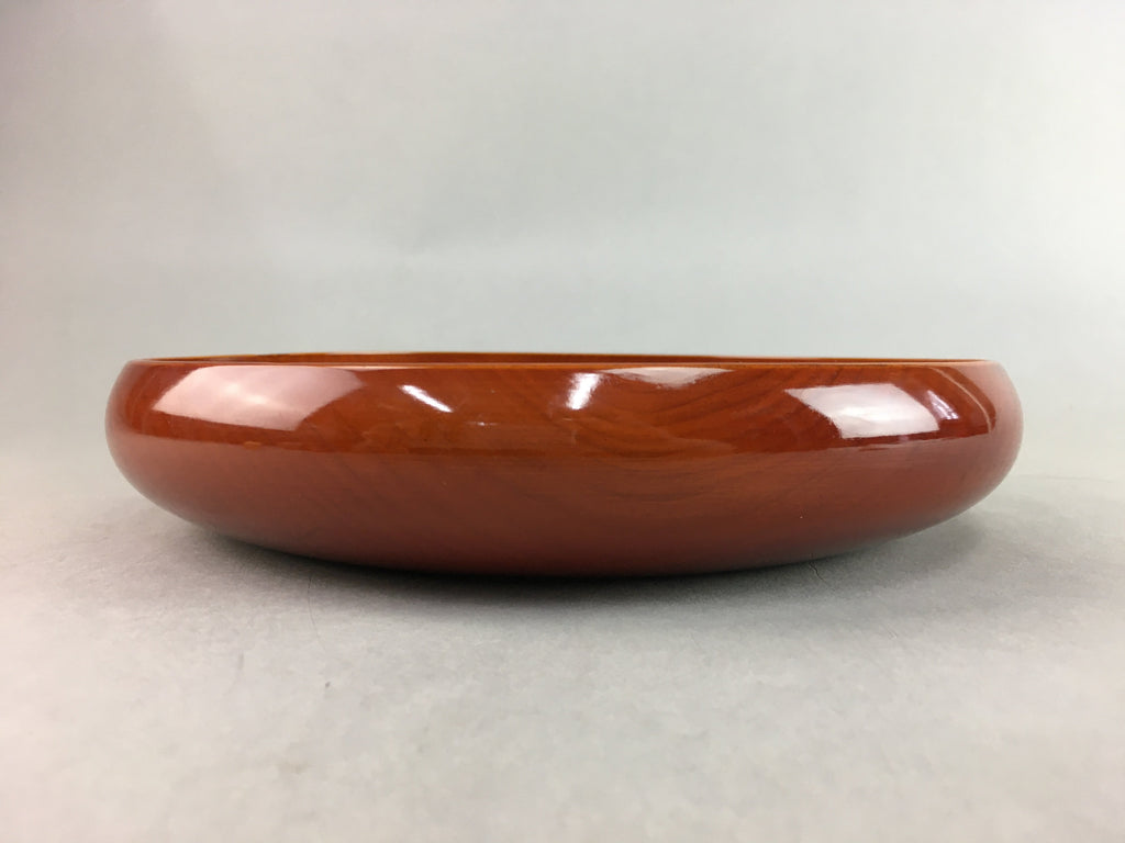 Japanese Shunkei Nuri Lacquer Bowl Vtg Wood Kashiki Tea Ceremony Red Brown UR348