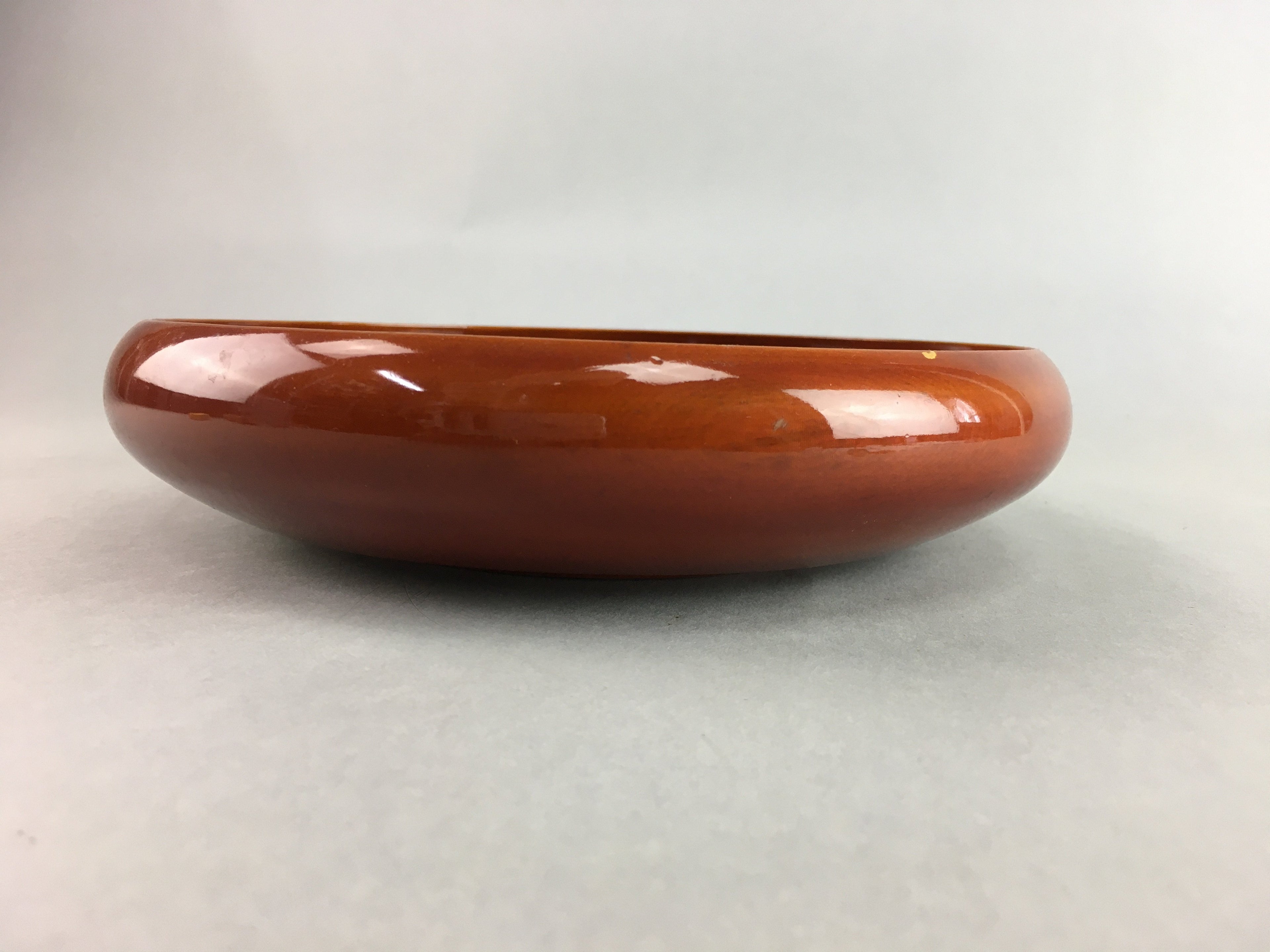 Japanese Shunkei Nuri Lacquer Bowl Vtg Wood Kashiki Tea Ceremony Red Brown UR350