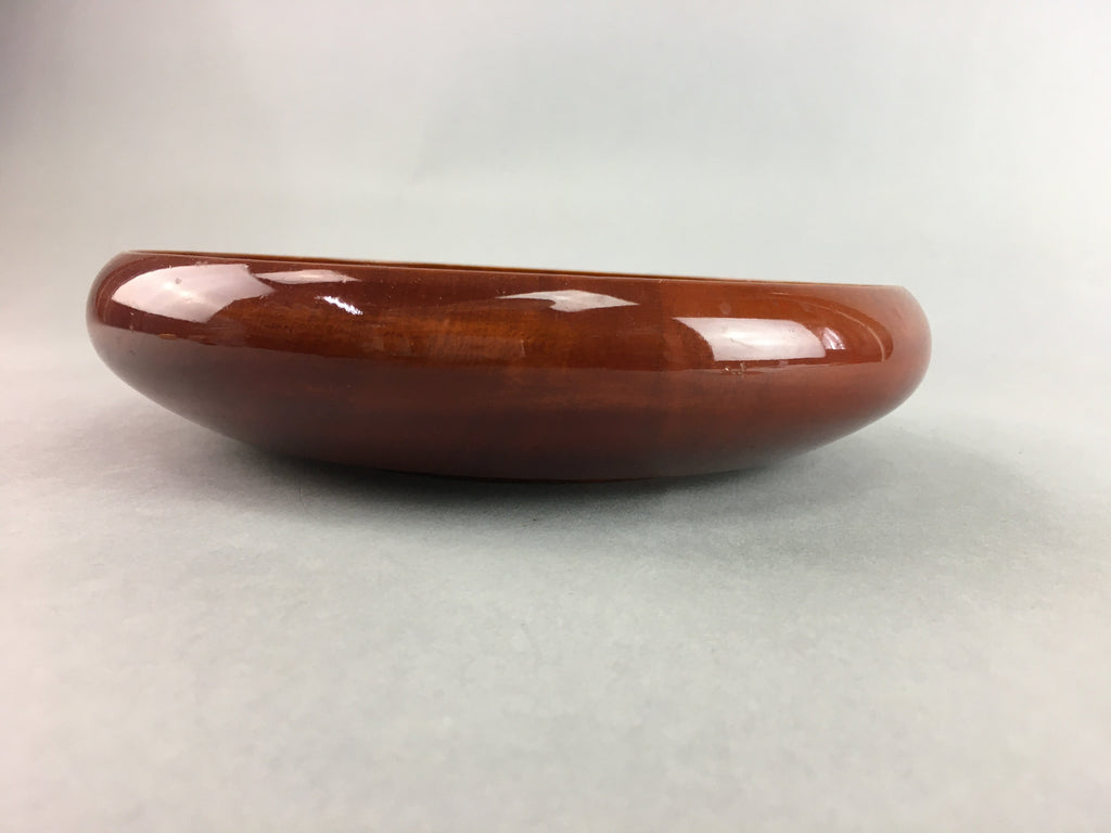 Japanese Shunkei Nuri Lacquer Bowl Vtg Wood Kashiki Tea Ceremony Red Brown UR350
