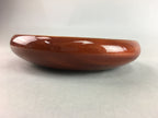 Japanese Shunkei Nuri Lacquer Bowl Vtg Wood Kashiki Tea Ceremony Red Brown UR350