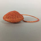 Japanese Silk Clam Shell Bell Charm Kimono Cover Vtg Handmade Ornament JB12