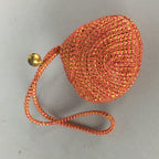 Japanese Silk Clam Shell Bell Charm Kimono Cover Vtg Handmade Ornament JB14