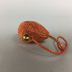 Japanese Silk Clam Shell Bell Charm Kimono Cover Vtg Handmade Ornament JB14