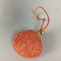 Japanese Silk Clam Shell Bell Charm Kimono Cover Vtg Handmade Ornament JB16