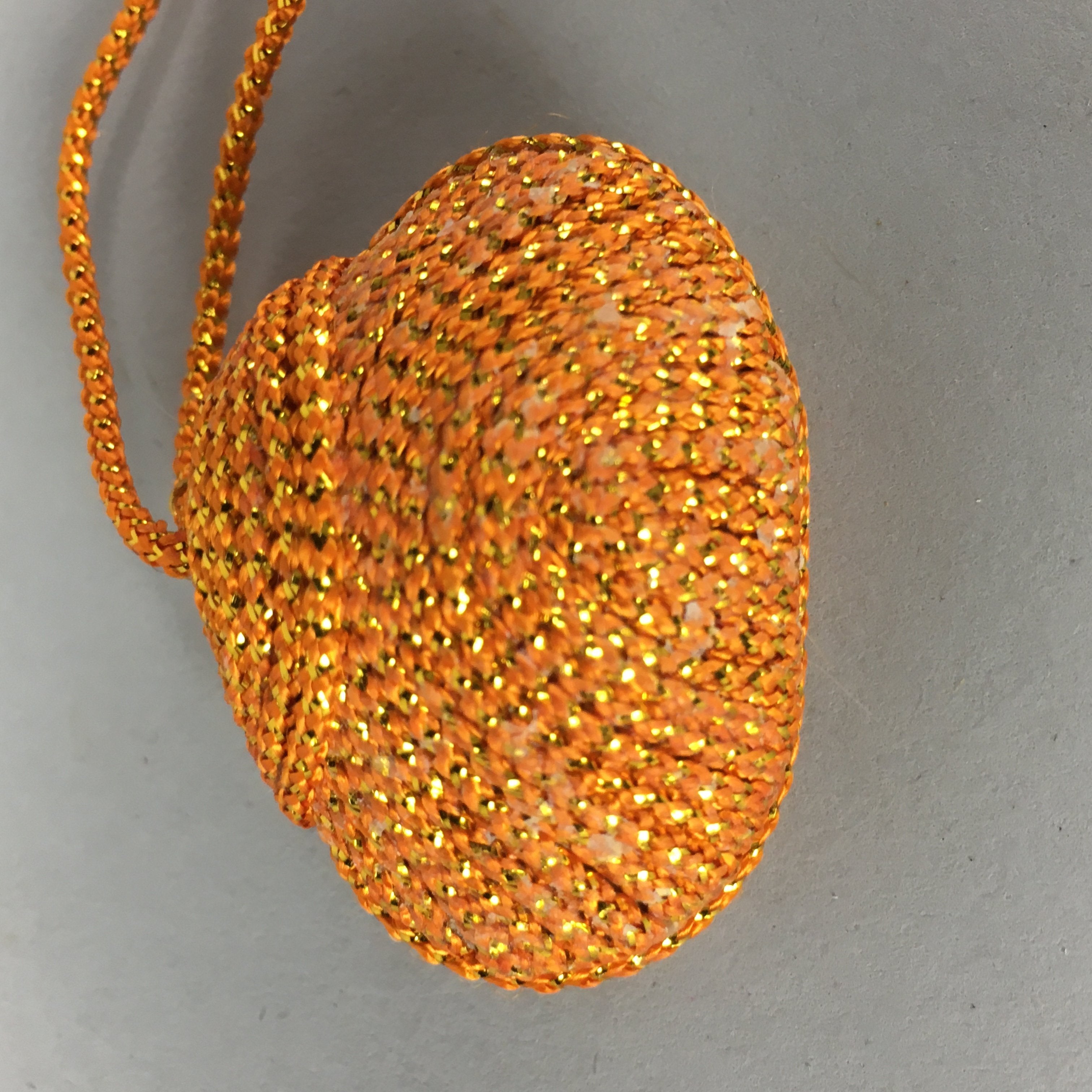 Japanese Silk Clam Shell Bell Charm Kimono Cover Vtg Handmade Ornament JB20