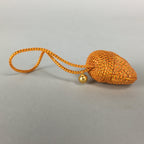 Japanese Silk Clam Shell Bell Charm Kimono Cover Vtg Handmade Ornament JB20