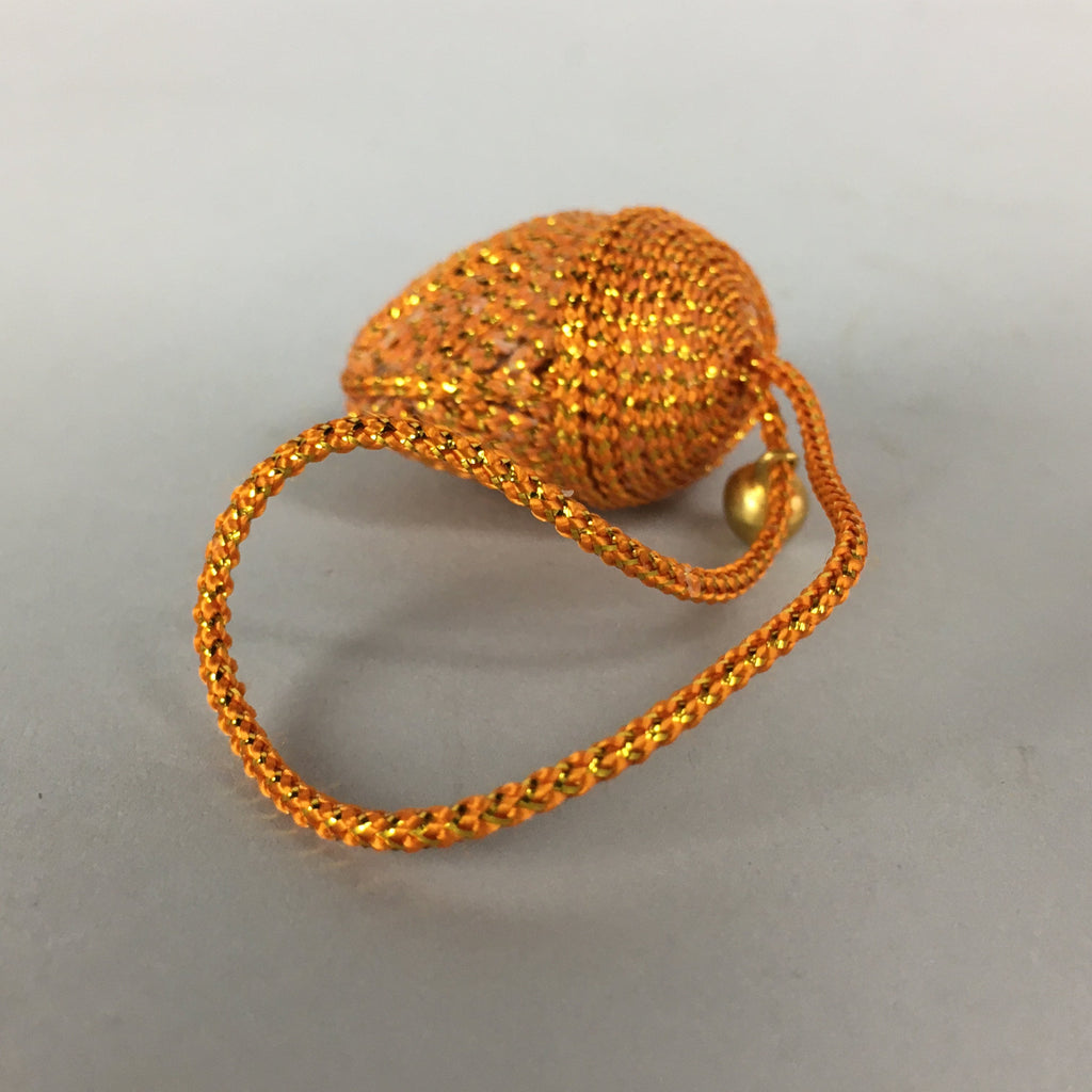 Japanese Silk Clam Shell Bell Charm Kimono Cover Vtg Handmade Ornament JB20
