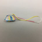 Japanese Silk Clam Shell Charm Kimono Cover Vtg Handmade Ornament JB10
