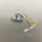 Japanese Silk Clam Shell Charm Kimono Cover Vtg Handmade Ornament JB10