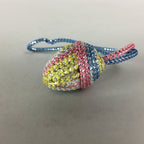 Japanese Silk Clam Shell Charm Kimono Cover Vtg Handmade Ornament JB11