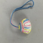 Japanese Silk Clam Shell Charm Kimono Cover Vtg Handmade Ornament JB11