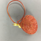 Japanese Silk Clam Shell Charm Kimono Cover Vtg Handmade Ornament JB13