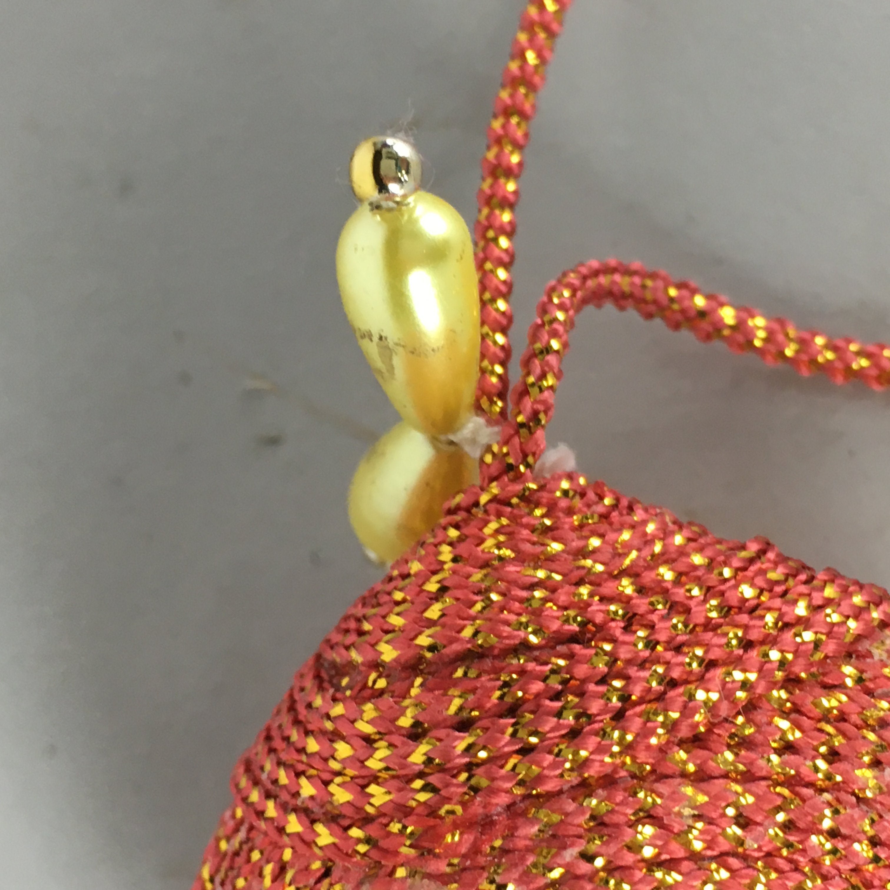 Japanese Silk Clam Shell Charm Kimono Cover Vtg Handmade Ornament JB13