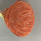 Japanese Silk Clam Shell Charm Kimono Cover Vtg Handmade Ornament JB13