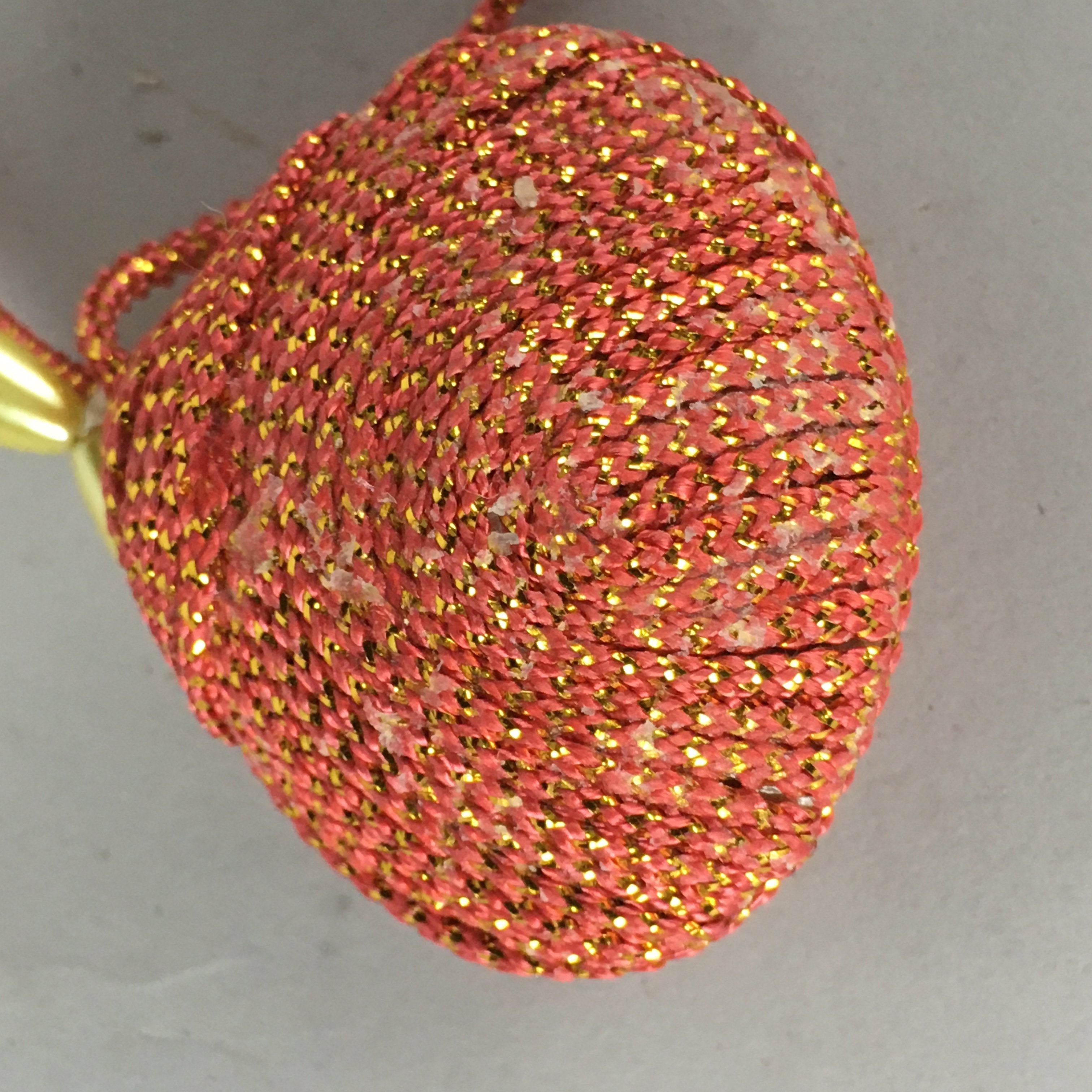 Japanese Silk Clam Shell Charm Kimono Cover Vtg Handmade Ornament JB13