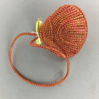 Japanese Silk Clam Shell Charm Kimono Cover Vtg Handmade Ornament JB13