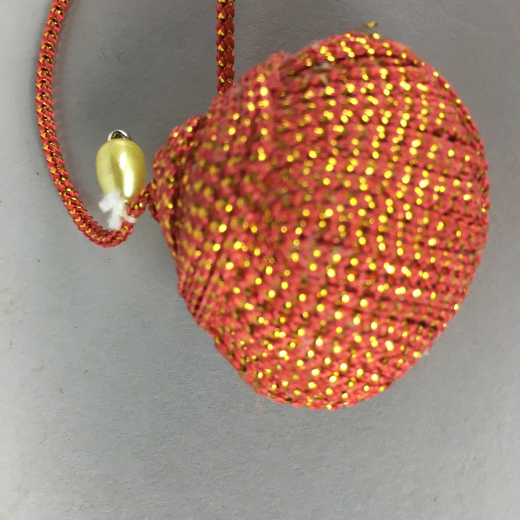 Japanese Silk Clam Shell Charm Kimono Cover Vtg Handmade Ornament JB15