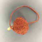 Japanese Silk Clam Shell Charm Kimono Cover Vtg Handmade Ornament JB15