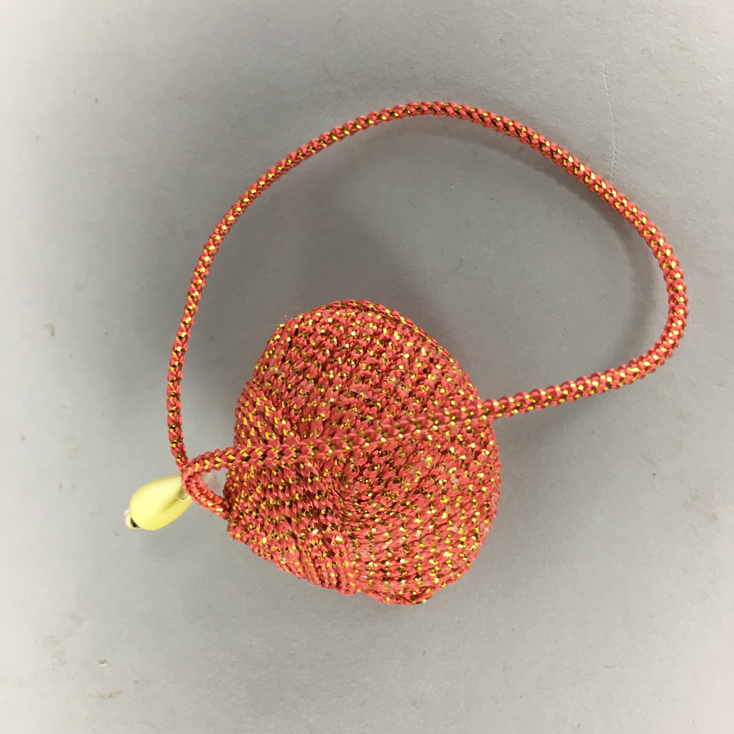 Japanese Silk Clam Shell Charm Kimono Cover Vtg Handmade Ornament JB15