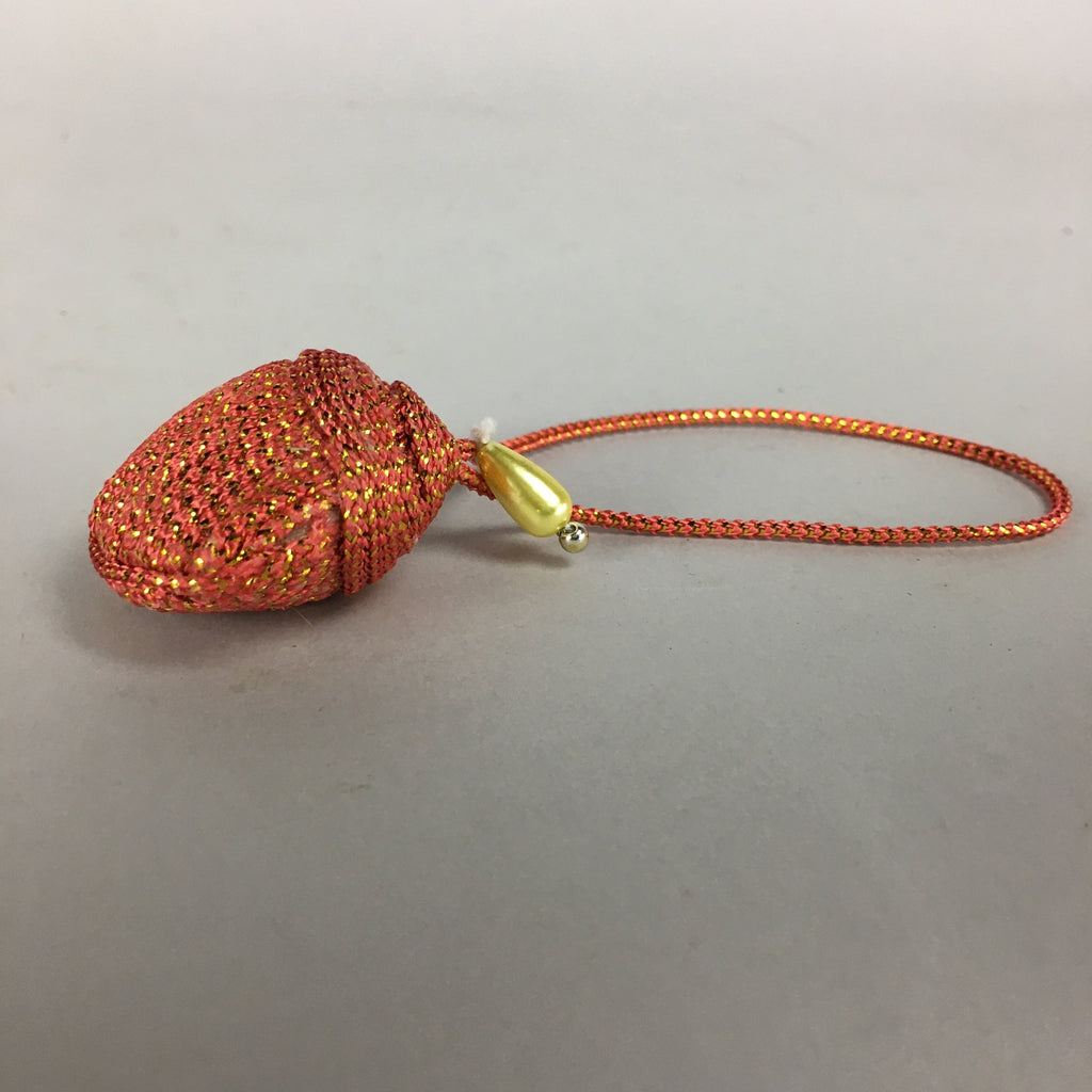 Japanese Silk Clam Shell Charm Kimono Cover Vtg Handmade Ornament JB15