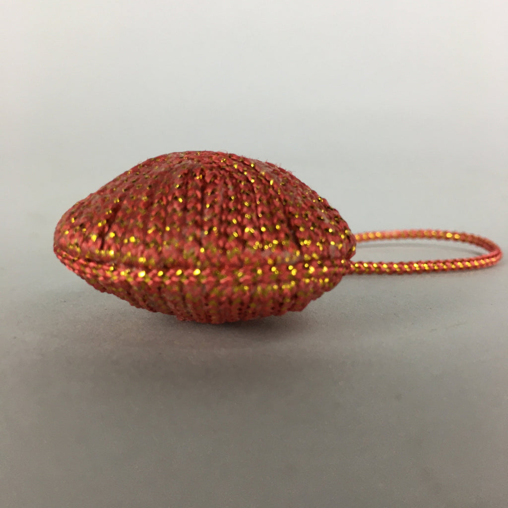 Japanese Silk Clam Shell Charm Kimono Cover Vtg Handmade Ornament JB17