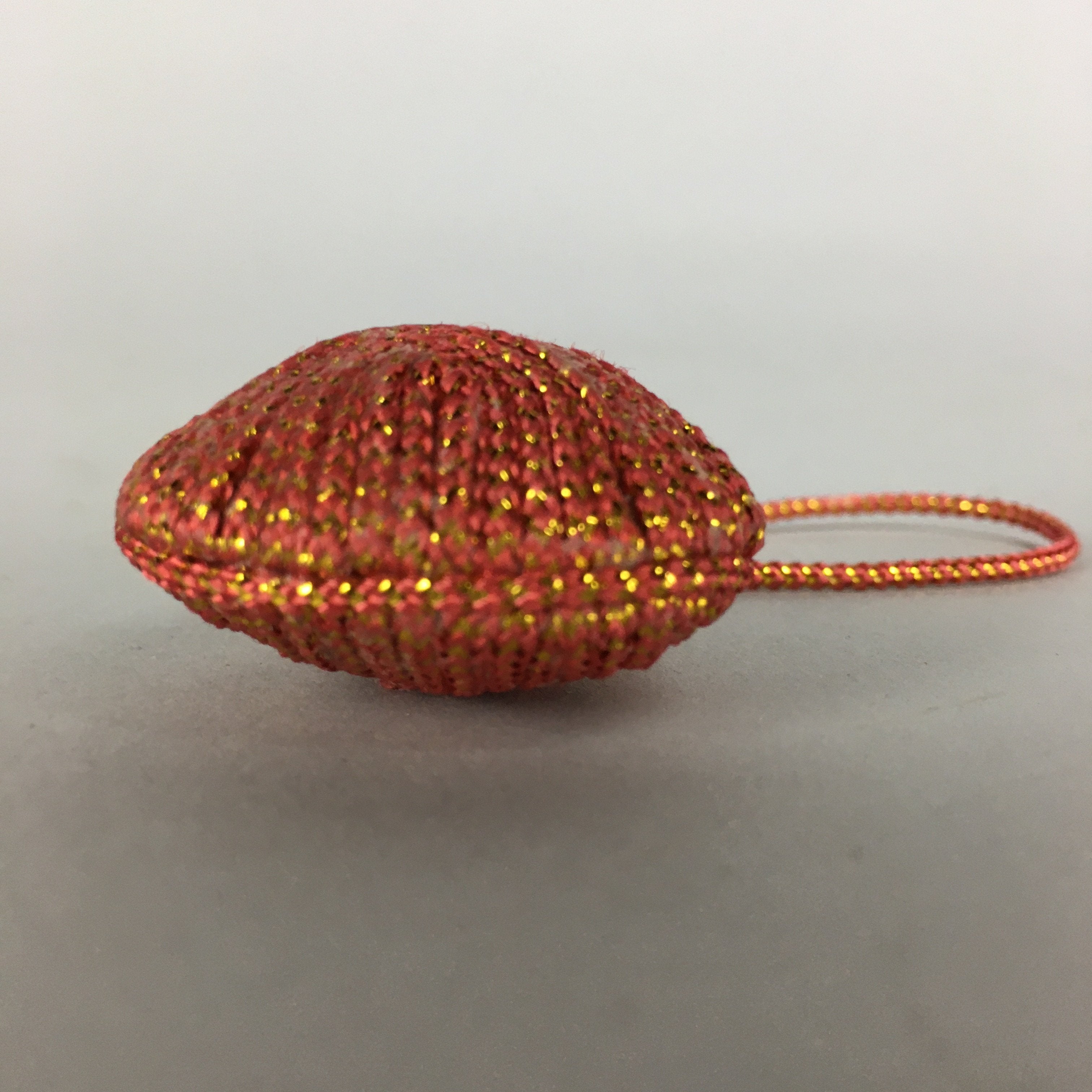 Japanese Silk Clam Shell Charm Kimono Cover Vtg Handmade Ornament JB17