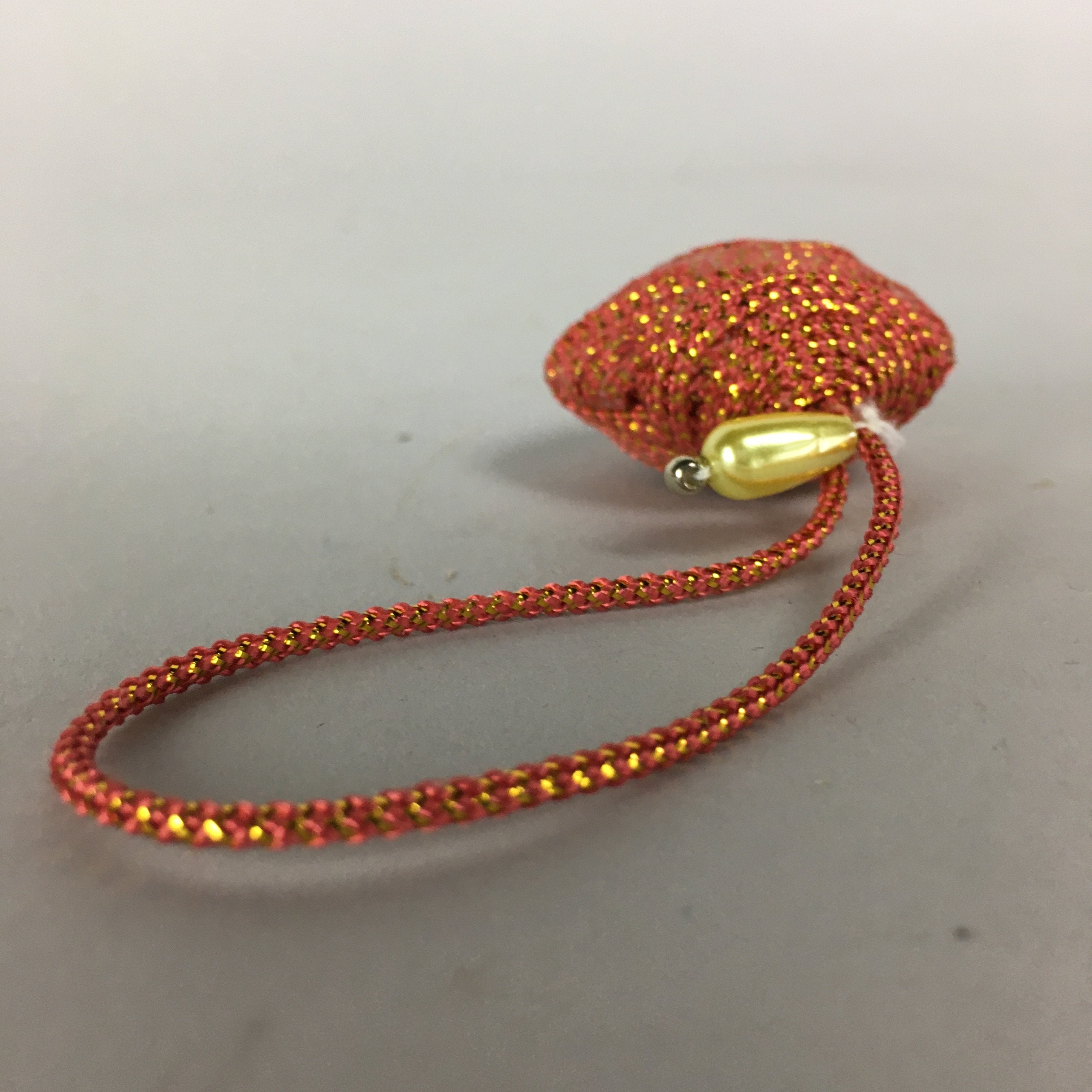 Japanese Silk Clam Shell Charm Kimono Cover Vtg Handmade Ornament JB17