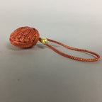 Japanese Silk Clam Shell Charm Kimono Cover Vtg Handmade Ornament JB17