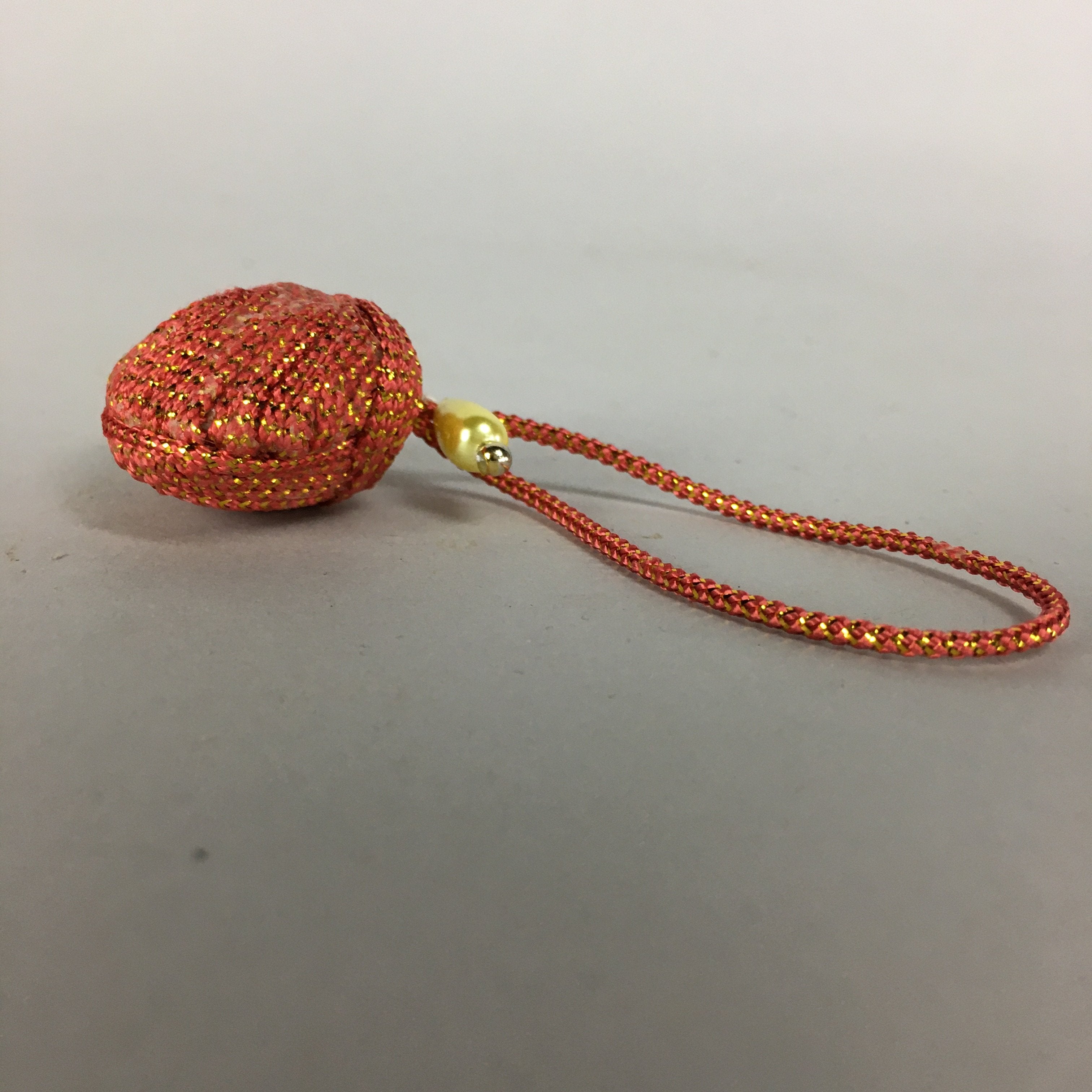 Japanese Silk Clam Shell Charm Kimono Cover Vtg Handmade Ornament JB17