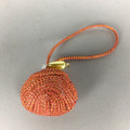 Japanese Silk Clam Shell Charm Kimono Cover Vtg Handmade Ornament JB17