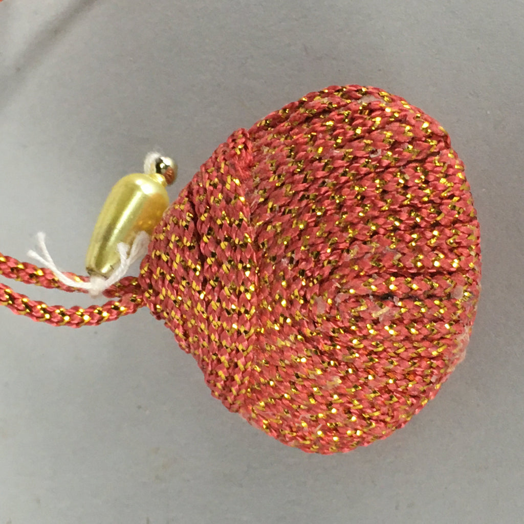 Japanese Silk Clam Shell Charm Kimono Cover Vtg Handmade Ornament JB18