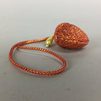 Japanese Silk Clam Shell Charm Kimono Cover Vtg Handmade Ornament JB18
