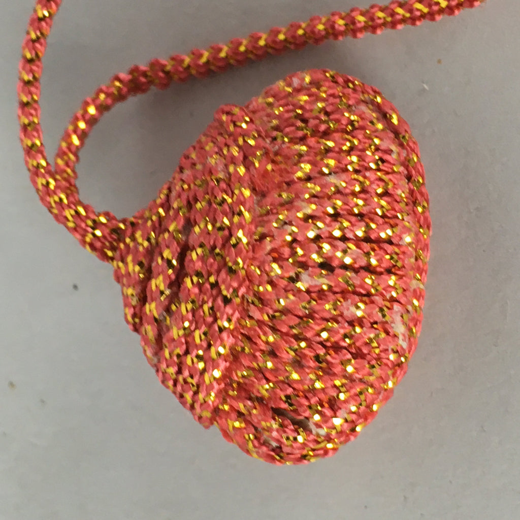 Japanese Silk Clam Shell Charm Kimono Cover Vtg Handmade Ornament JB19