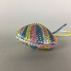 Japanese Silk Clam Shell Charm Kimono Cover Vtg Handmade Ornament JB2