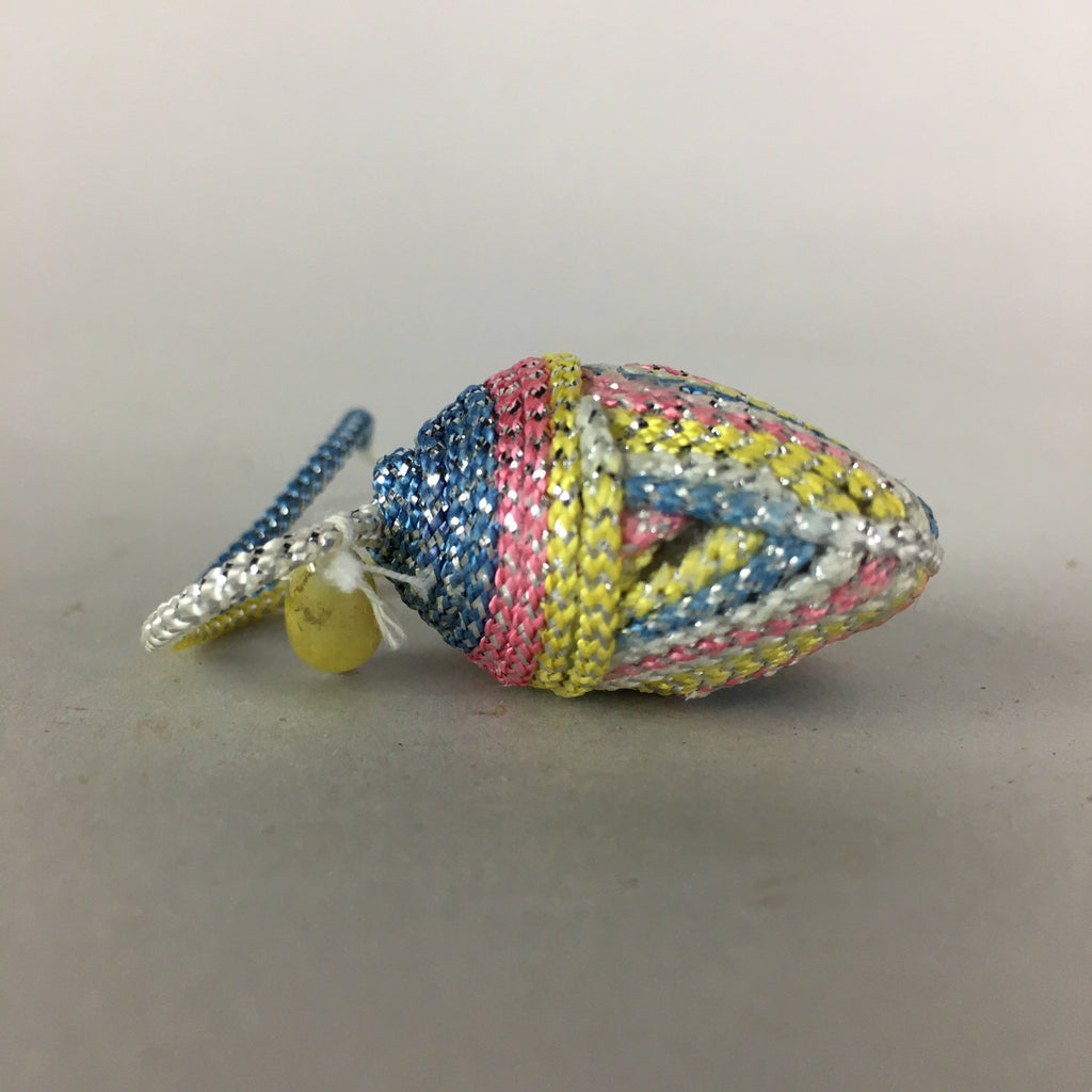 Japanese Silk Clam Shell Charm Kimono Cover Vtg Handmade Ornament JB2