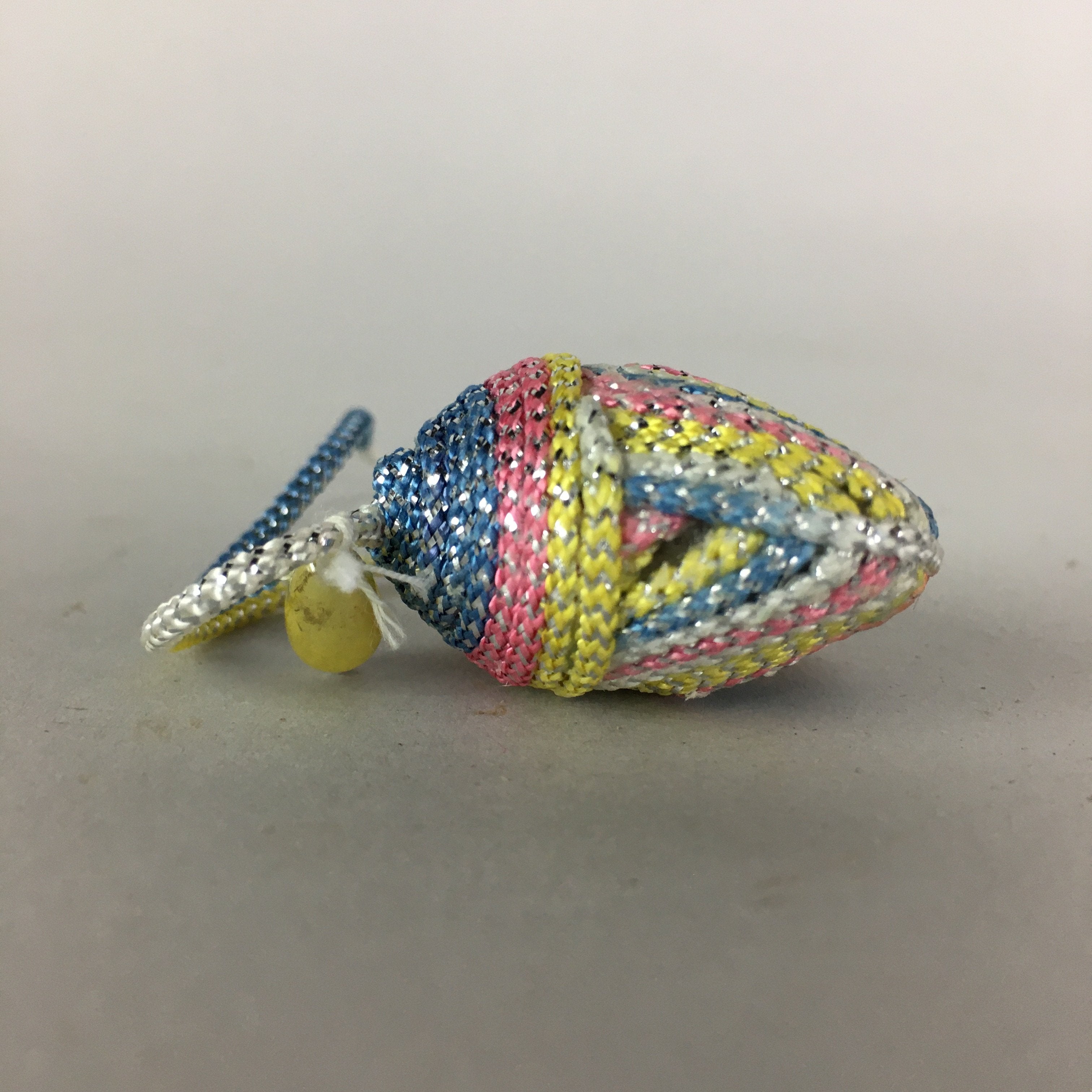 Japanese Silk Clam Shell Charm Kimono Cover Vtg Handmade Ornament JB2