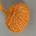 Japanese Silk Clam Shell Charm Kimono Cover Vtg Handmade Ornament JB21