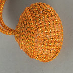Japanese Silk Clam Shell Charm Kimono Cover Vtg Handmade Ornament JB22