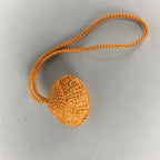 Japanese Silk Clam Shell Charm Kimono Cover Vtg Handmade Ornament JB22