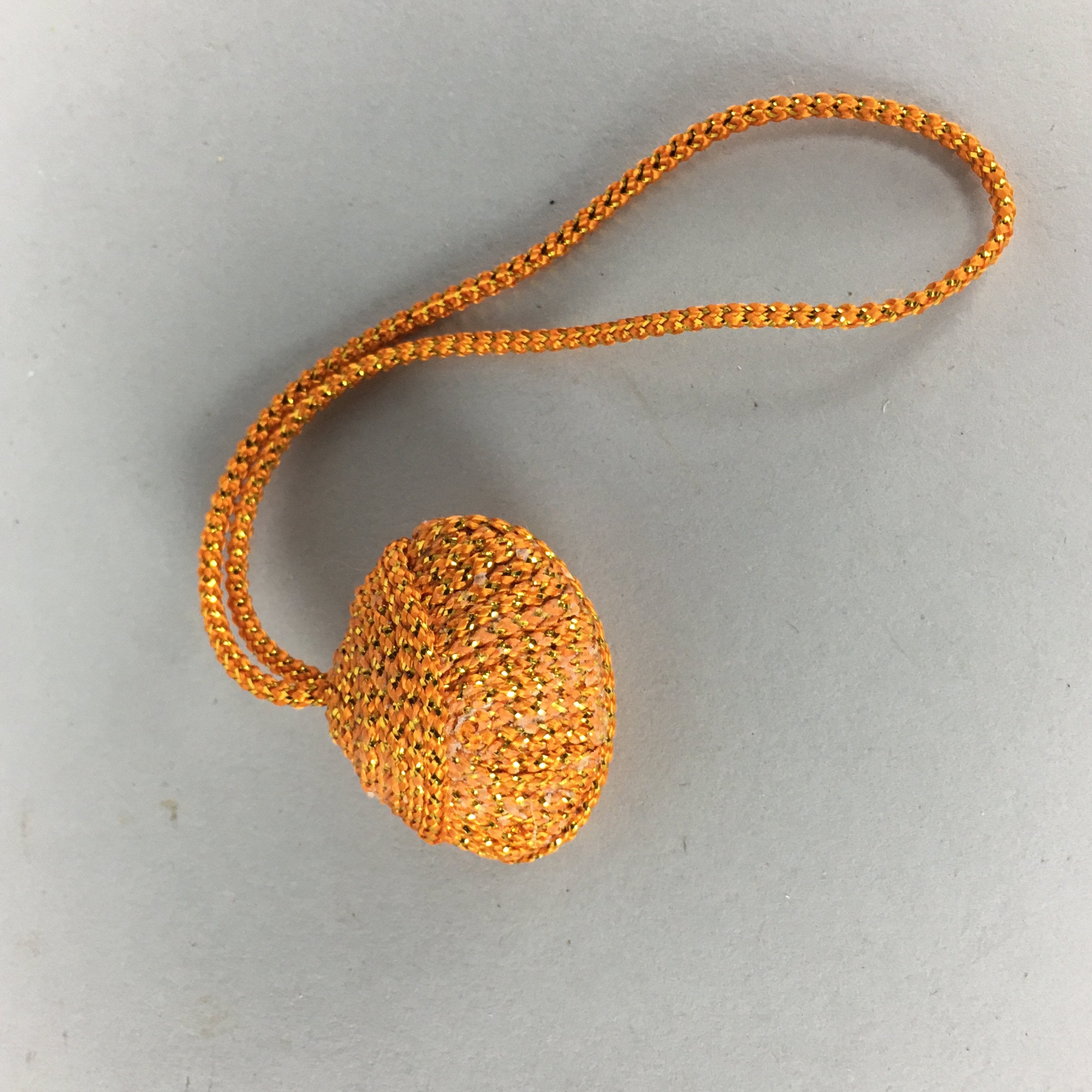 Japanese Silk Clam Shell Charm Kimono Cover Vtg Handmade Ornament JB22